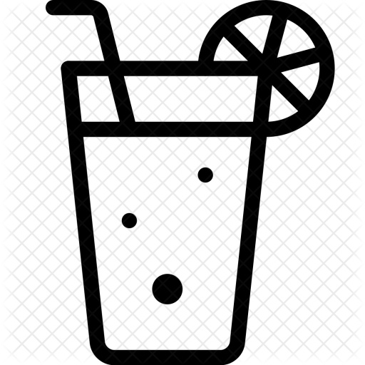 512x512 Drink, Juice, Water, Lime, Glass, Beverage Icon Of Line Style