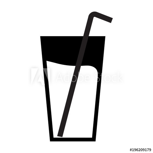 500x500 Simple Beverage Icon Restaurant Glass Vector Symbol