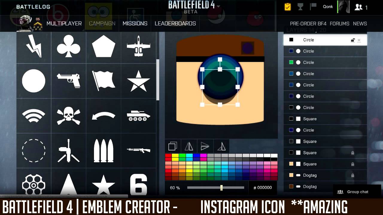 1280x720 Battlefield Emblems Creator