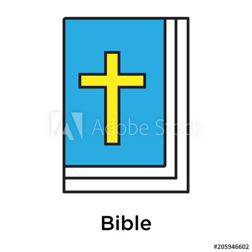 500x500 Bible Icon Vector Sign And Symbol Isolated On White Background