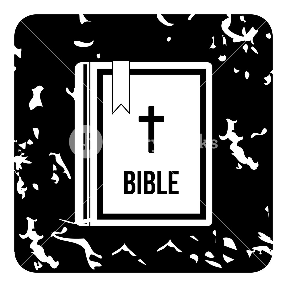 1000x1000 Bible Icon Grunge Illustration Of Bible Vector Icon For Web