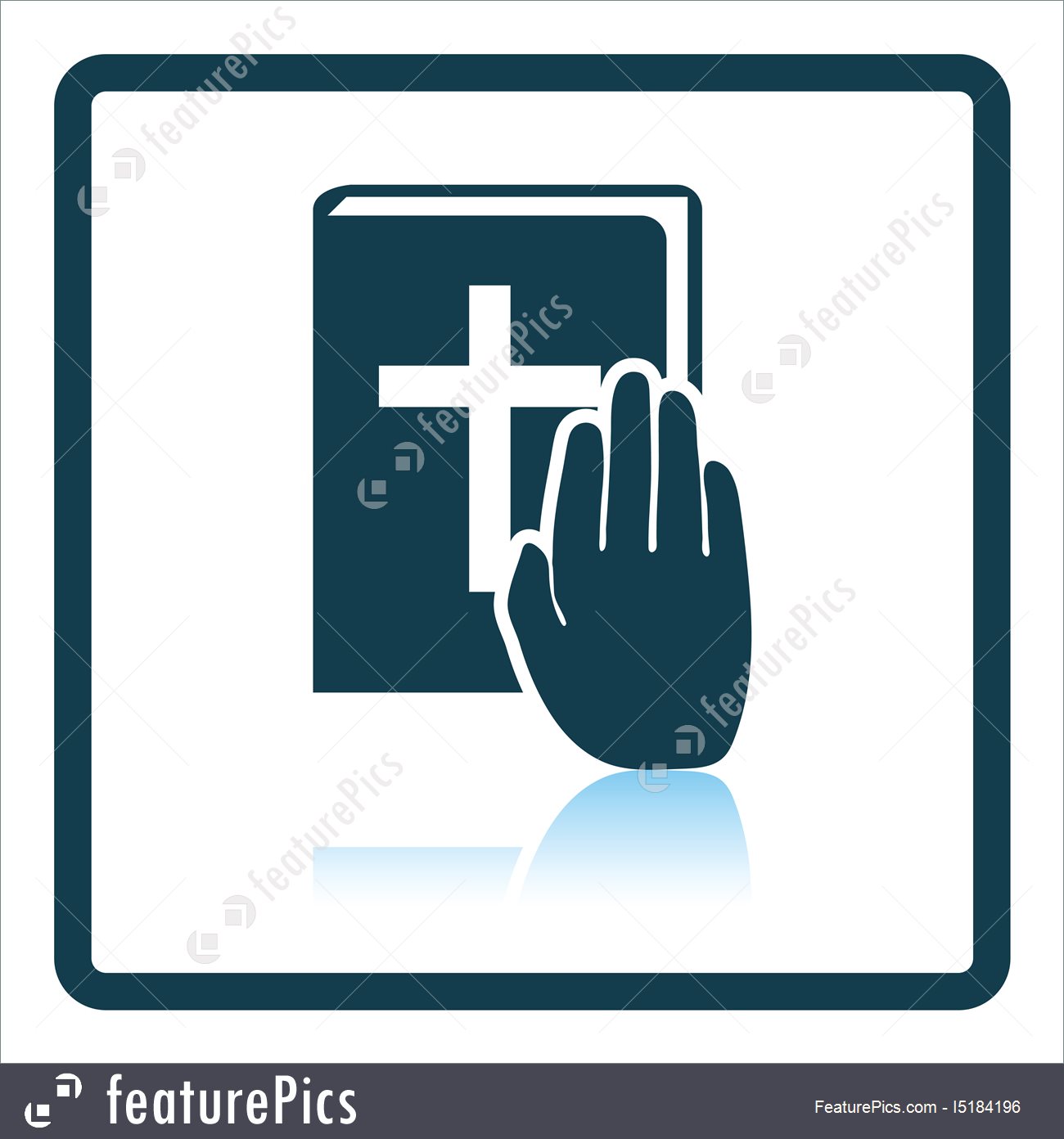 1300x1392 Hand On Bible Icon Illustration