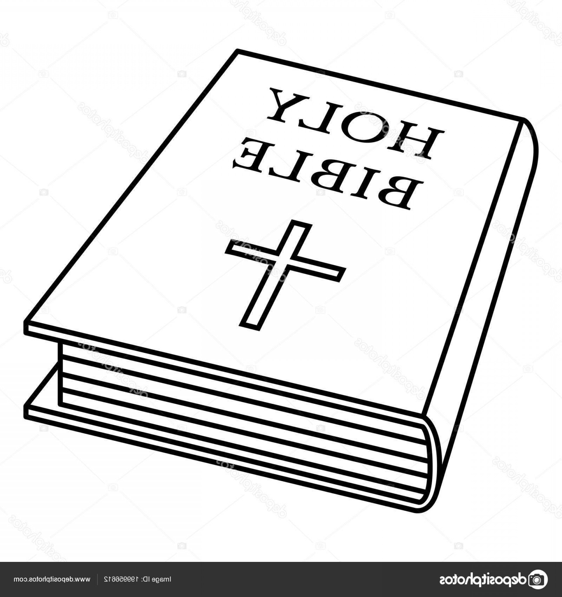 1920x2040 Stock Illustration Vector Outline Holy Bible Icon Studiogrfx