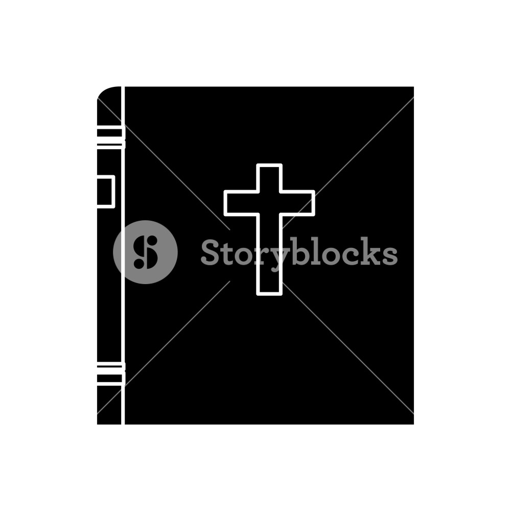 1000x1000 Bible Icon Over White Background, Vector Illutration Royalty Free