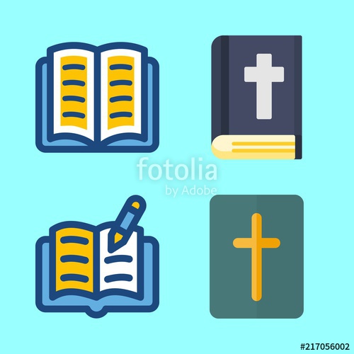 500x500 Library Icons Set Hand, Bible Study, Gospel And Reading Graphic