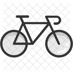 256x256 Bicycle Icon Of Colored Outline Style