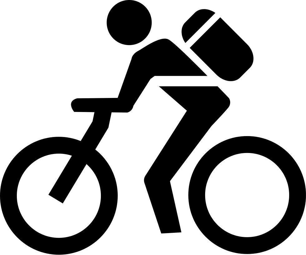 980x815 Man With A Bag In A Bicycle Png Icon Free Download