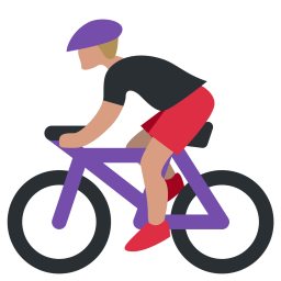 256x256 Person, Biking, Riding, Travel, Bike Emoji Icon Of Flat Style