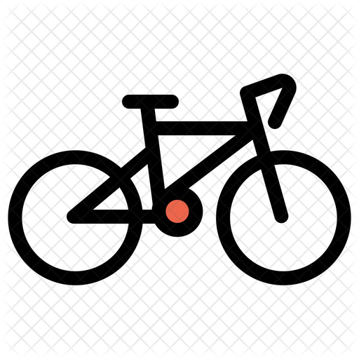 512x512 Bicycle Icon Of Colored Outline Style