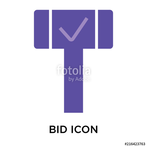 500x500 Bid Icon Isolated On White Background Modern And Editable Bid