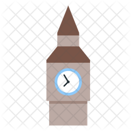 256x256 Big Ben Icon Of Flat Style