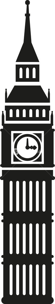 182x1000 Big Ben Icon London Royalty Free Stock Image