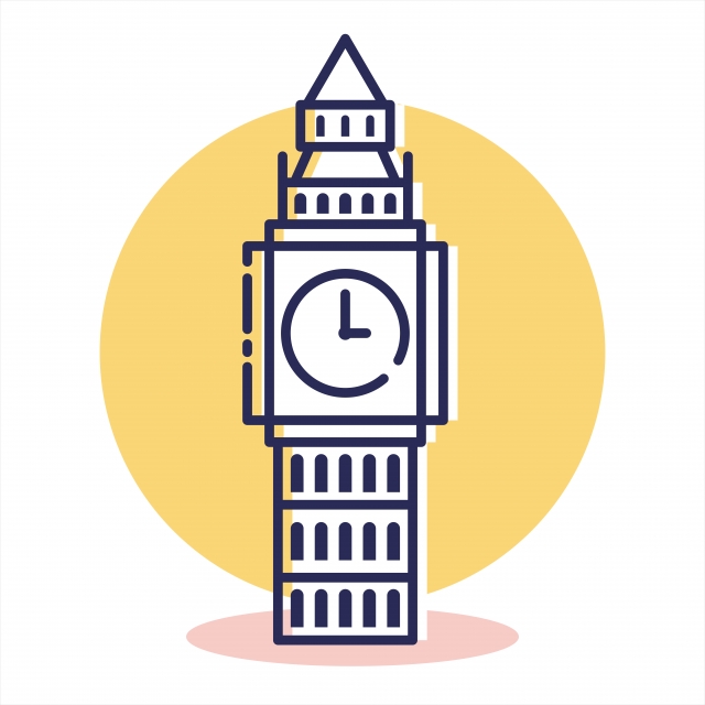 640x640 Travel And Destination Bigben Icon With Outline Style, Travel