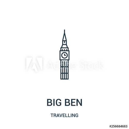 500x500 Big Ben Icon Vector From Travelling Collection Thin Line Big Ben