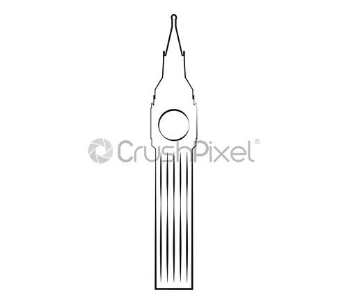 500x438 Big Ben Icon, Stock Vector Crushpixel