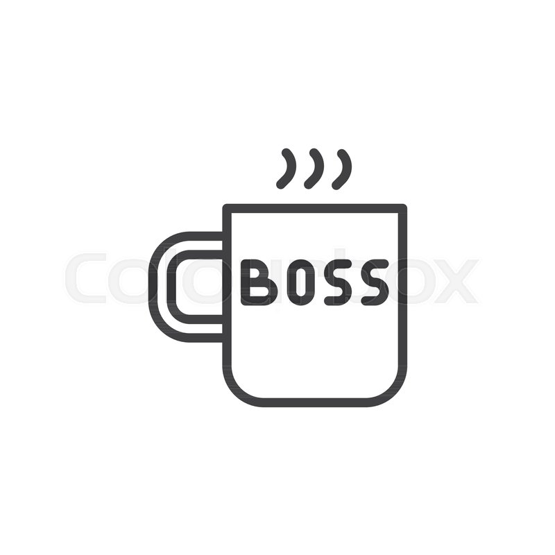 800x800 Boss Cup Outline Icon Linear Style Stock Vector Colourbox