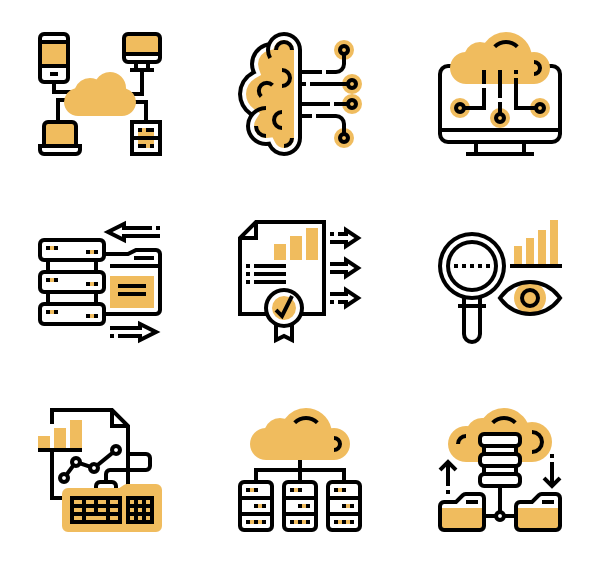 Big Data Icon Packs 600x564 Big Data Icon Packs
