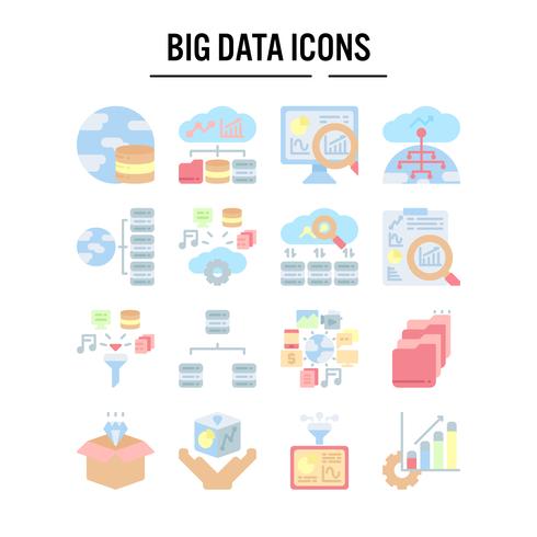 Big Data Icon In Flat Design 490x490 Big Data Icon In Flat Design