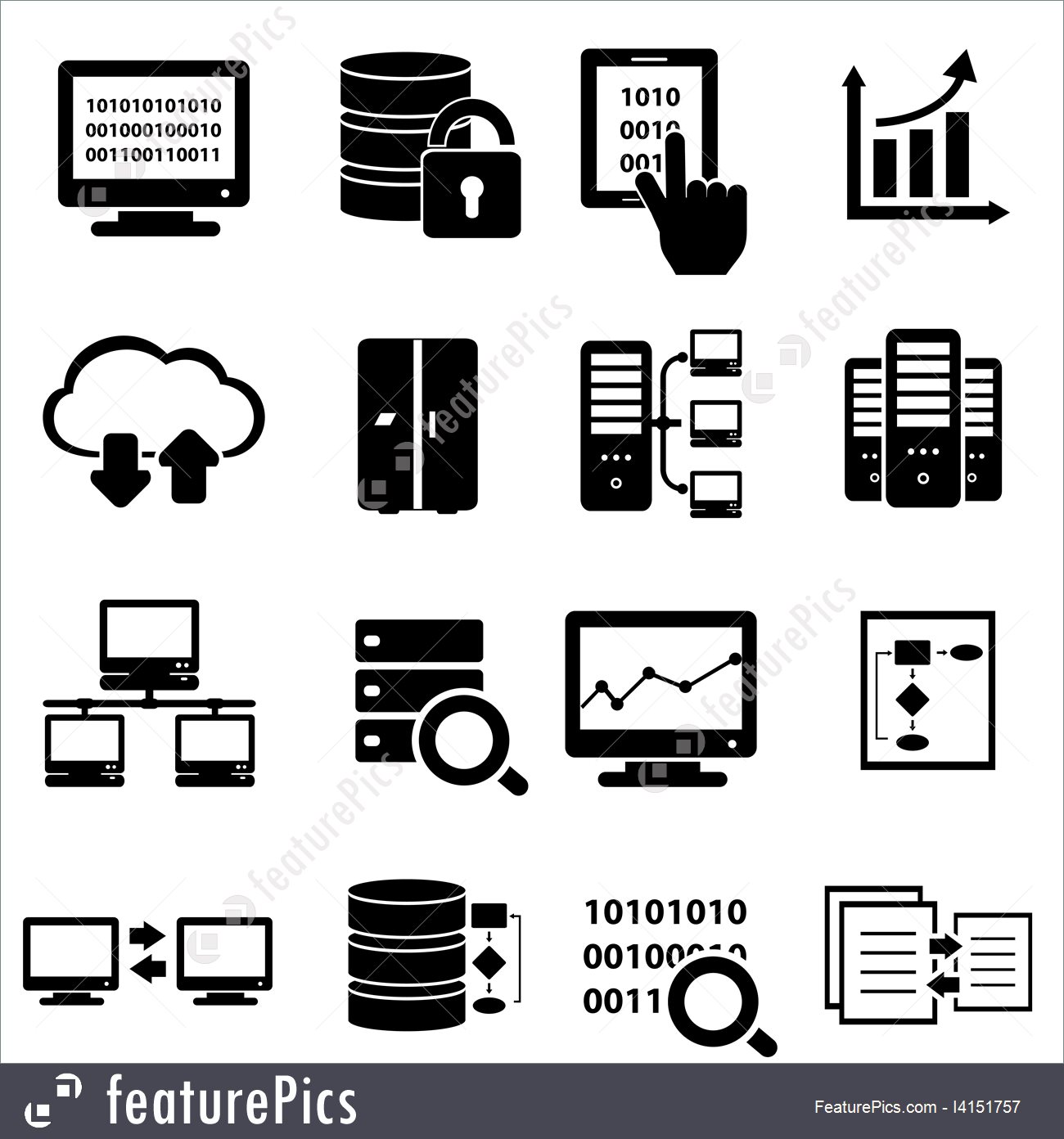 Illustration Of Big Data Icon Set 1300x1392 Illustration Of Big Data Icon Set