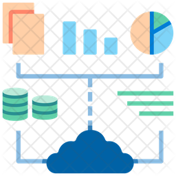 256x256 Big Data Icon Of Flat Style