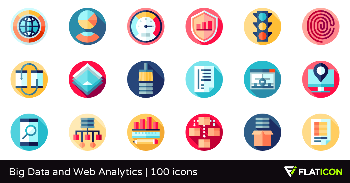 1200x630 Big Data And Web Analytics Free Icons