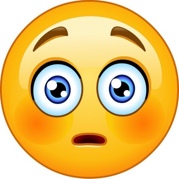 600x600 Flushed Face, Big Eyes Emojis Funny Emoticons, Smiley, Shocked