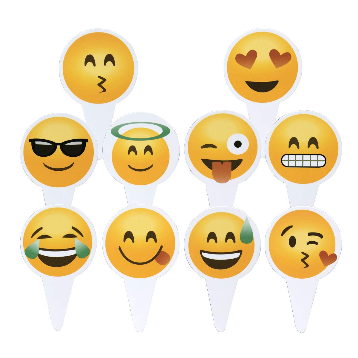 1200x1200 Emoji Cupcake Topper Pcs Big Smileys Toppers