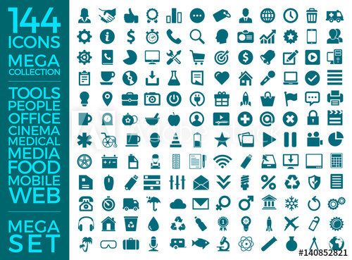 500x369 Set Of Icons, Quality Universal Pack, Big Icon Collection Vector