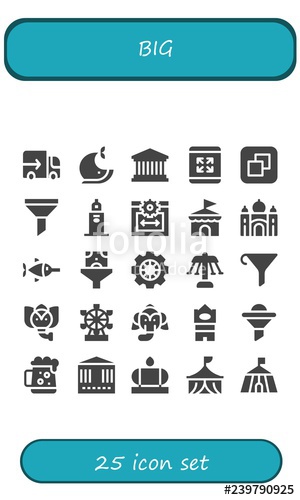 300x500 Vector Icons Pack Of Filled Big Icons Stock Image And Royalty