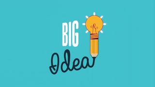 320x180 Big Idea Icon Design, Video Animation Stock Video Footage