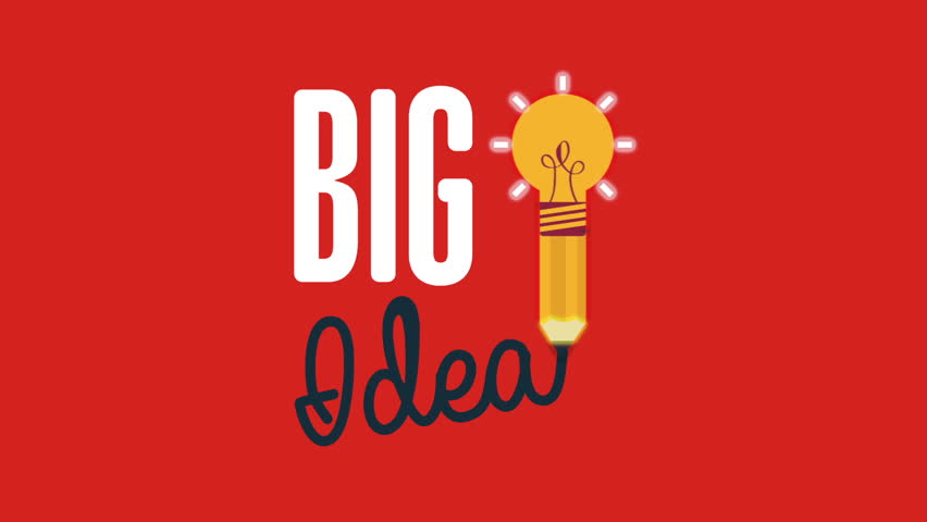 852x480 Big Idea Icon Design, Video Stock Footage Video