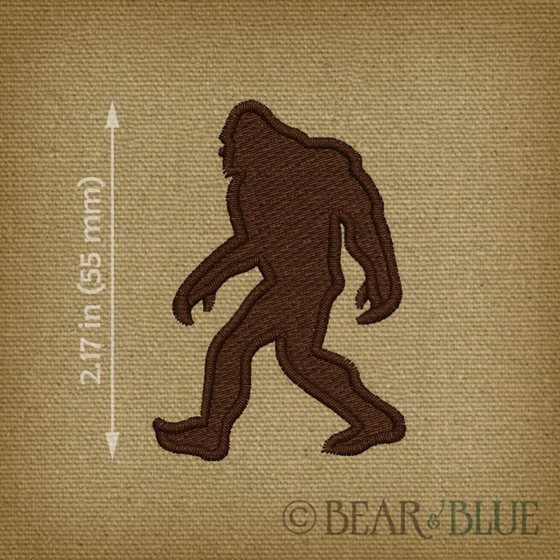 800x800 Bigfoot Icon Embroidery Design One Color Small Inches Etsy
