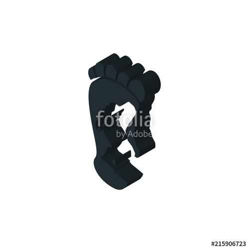 500x500 Bigfoot Isometric Right Top View Icon Stock Image And Royalty