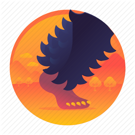 512x512 Bigfoot, Monster, Walk, Walking Icon