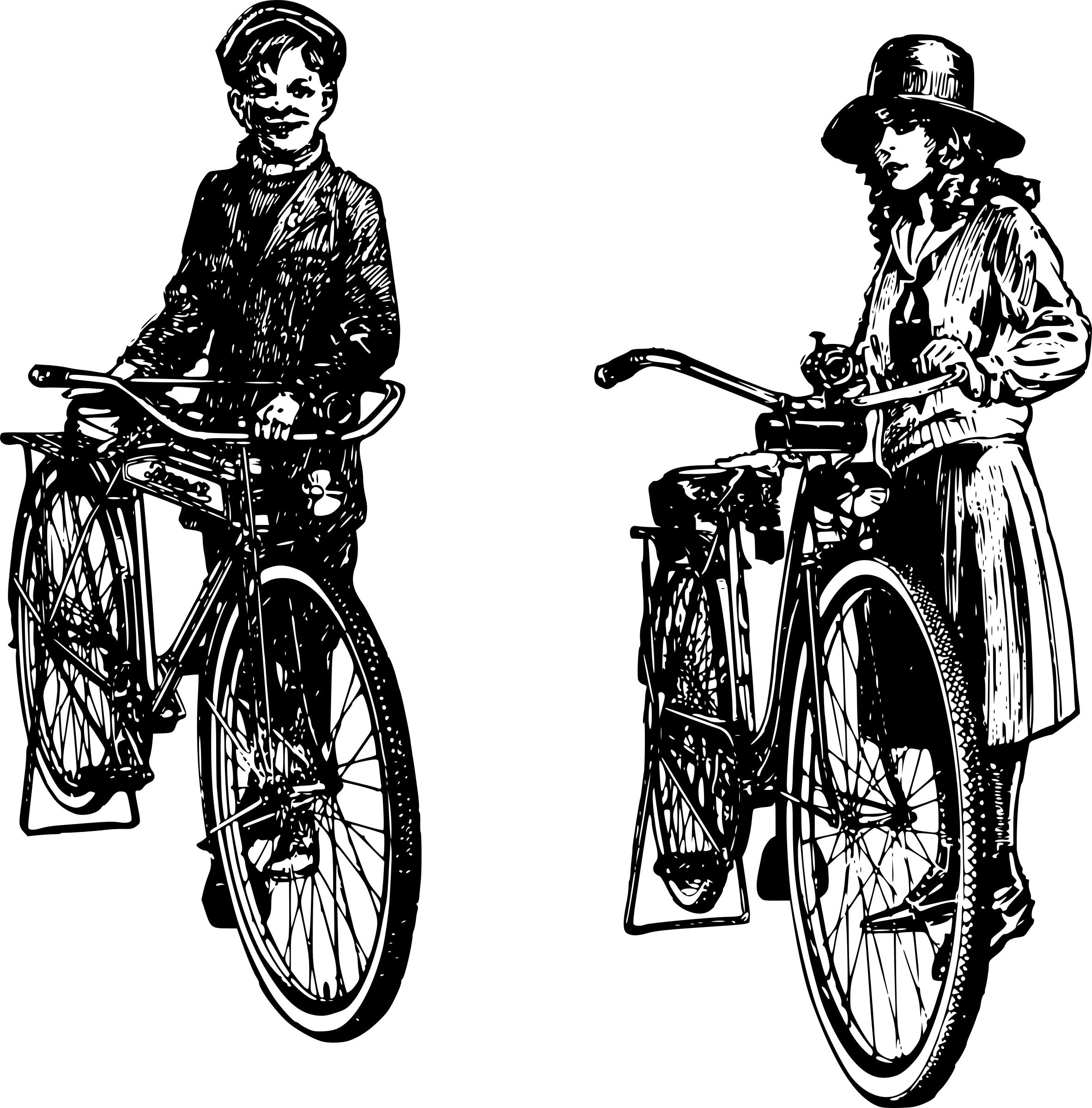 2364x2400 Two Kids And Their Bikes Icons Png