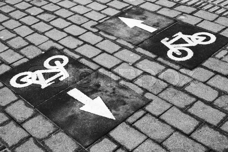 Bicycle Lane, Road Marking With Arrows Stock Image Colourbox 800x533 Bicycle Lane, Road Marking With Arrows Stock Image Colourbox