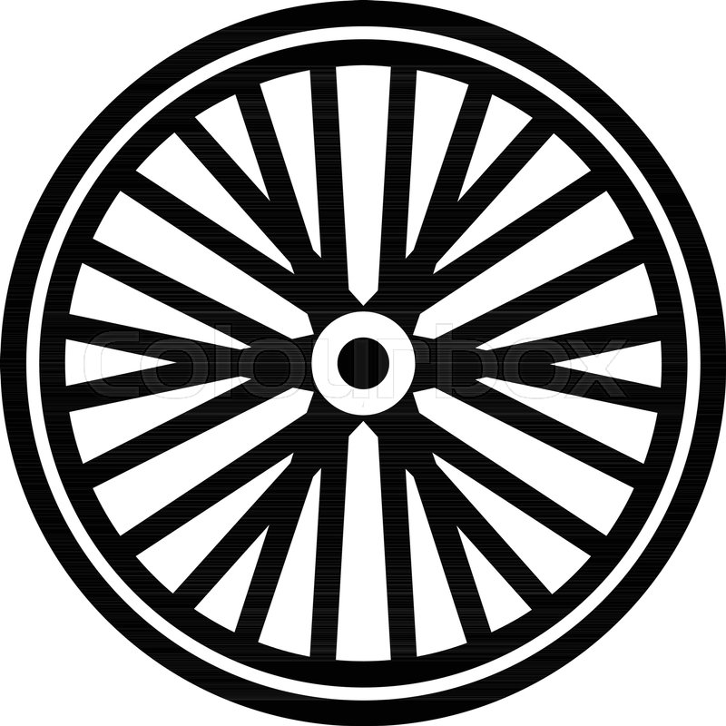 800x800 Outline Beautiful Bicycle Wheel Vector Stock Vector Colourbox
