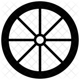 256x256 Wheel Icon Of Glyph Style