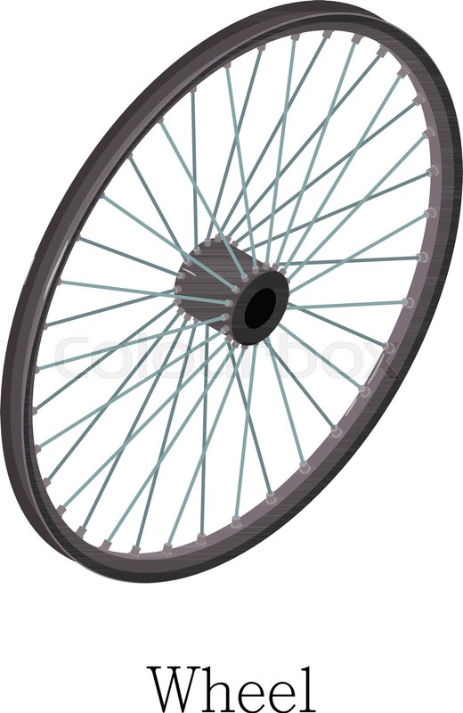 520x800 Wheel Bicycle Icon Isometric Stock Vector Colourbox