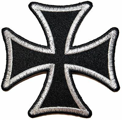 400x395 Silver Iron Cross German Medal Motorcycle Biker Icon Iron