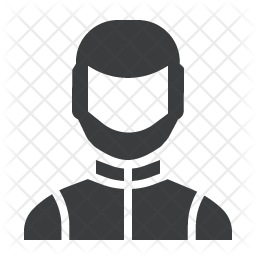 256x256 Biker Icon Of Glyph Style