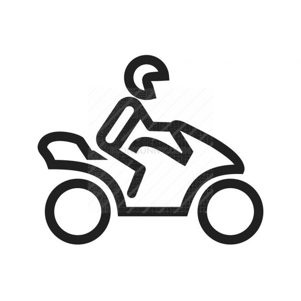 600x600 Biker Line Icon