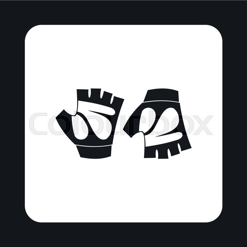 800x800 Gloves For Biker Icon In Simple Style Stock Vector Colourbox