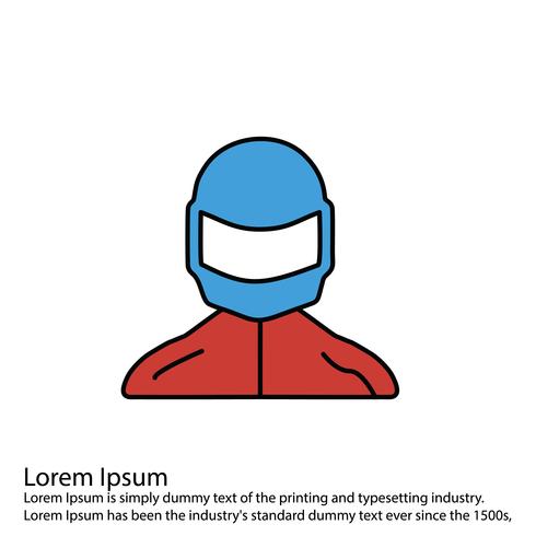 490x490 Vector Biker Icon