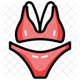 256x256 Bikini Icon Of Colored Outline Style