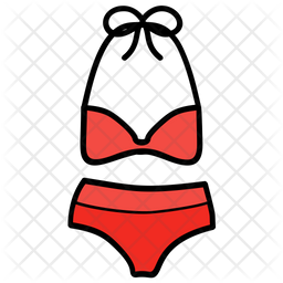 256x256 Bikini Icon Of Doodle Style