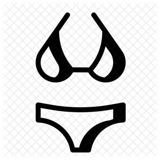 512x512 Bikini Icon Of Glyph Style