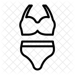 256x256 Bikini Icon Of Line Style