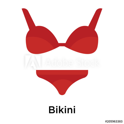 500x500 Bikini Icon Vector Sign And Symbol Isolated On White Background