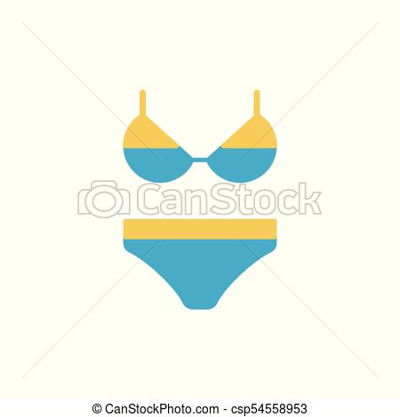 450x470 Flat Swimwear Bikini Icon On White Background Simple
